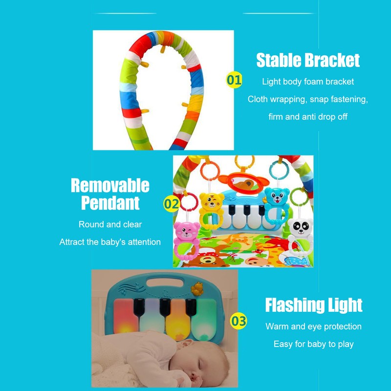 Baby Kick Play Piano Soft Skin Friendly Educational Removable Infant
