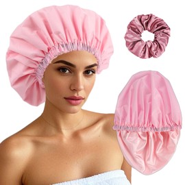 Adjustable Shower Caps for Women Reusable Waterproof Large Shower Cap for Men and Women Long Hair Braids