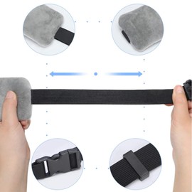 HYZSHL Travel Pillow, Car, Travel Neck Support Pillow, Airplane, Sleeping Pillow, Headrest for Long Travel, Grey Travel Headrest Strap, Ideal for Plane, Car and Office (Grey)