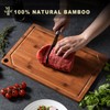 Hiware Wood Cutting Boards for Kitchen, Heavy Duty Bamboo Cutting