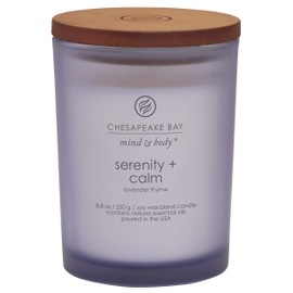 Chesapeake Bay Candle Scented Candles, Serenity + Calm (Lavender Thyme) & Peace + Tranquility (Cashmere Jasmine), Medium (2-Pack)