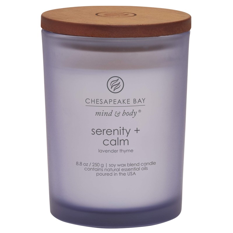 Chesapeake Bay Candle Scented Candles, Serenity + Calm (Lavender Thyme)