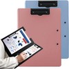 [Set of 2] Pink & Gray Binder A4 Bi-Fold A4