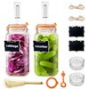 Fermentation Jar,2 Pack 64oz Glass Fermenting Kit with Fermenting Weights