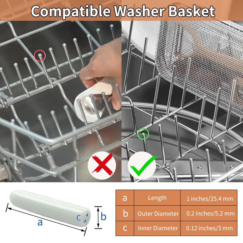 TSBSHum 100-Pack Dishwasher Rack Caps,Dishwasher Rack Repair Coating,as the Dishwasher