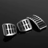 Qiilu 3 Pedals Footrest Manual Stainless Steel