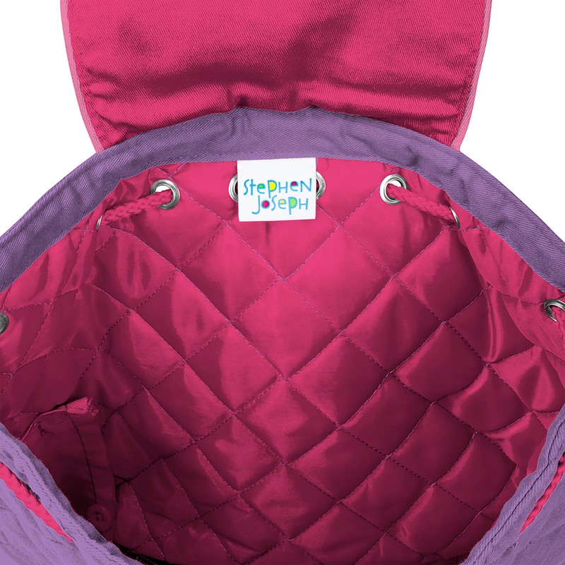 Stephen Joseph Quilted Children's Backpack, 33 cm, 2 L, Purple