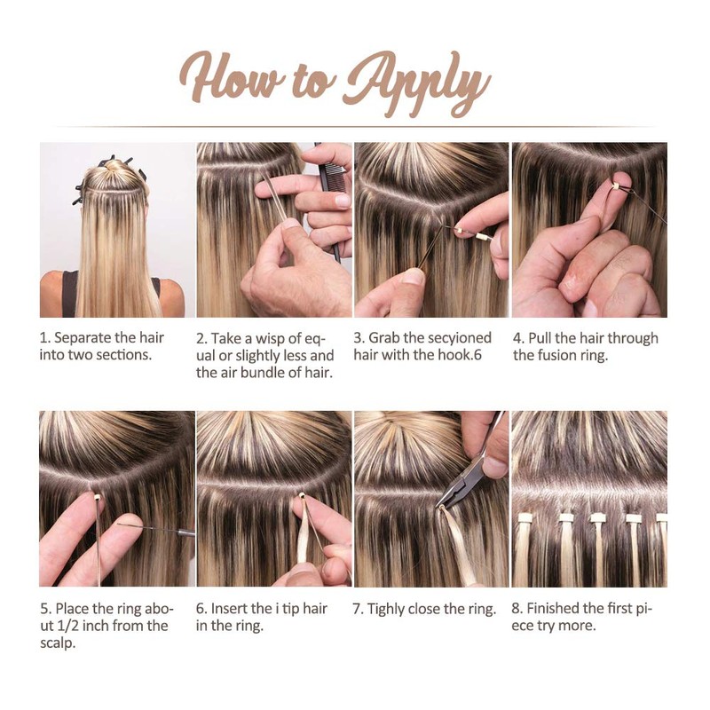 XUANHEFA Human Hair I TIP Tip Extensions Remy Hair Color