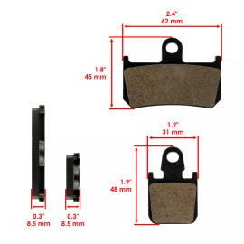 Caltric Front Brake Pads for Yamaha R1 YZFR1 YZF-R1 2007-2014 / YZF-R1X 2008