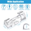 40PCS Strong Adhesive Cable Clips Clear, Premium Wire Holders for