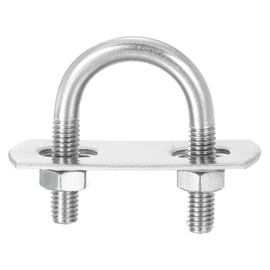 QUARKZMAN Set of 8 U Bolts M6 x 18 mm ID x 36 mm Length Round U U-Bolt Stainless Steel 304 Clamp Clamps U Bolt with Thread Nuts Frame Plate Washer for Pipe Mounting