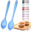 Mixing Spoons, Silicone Slotted Spoon, Silicone Spoons for Cooking, Serving