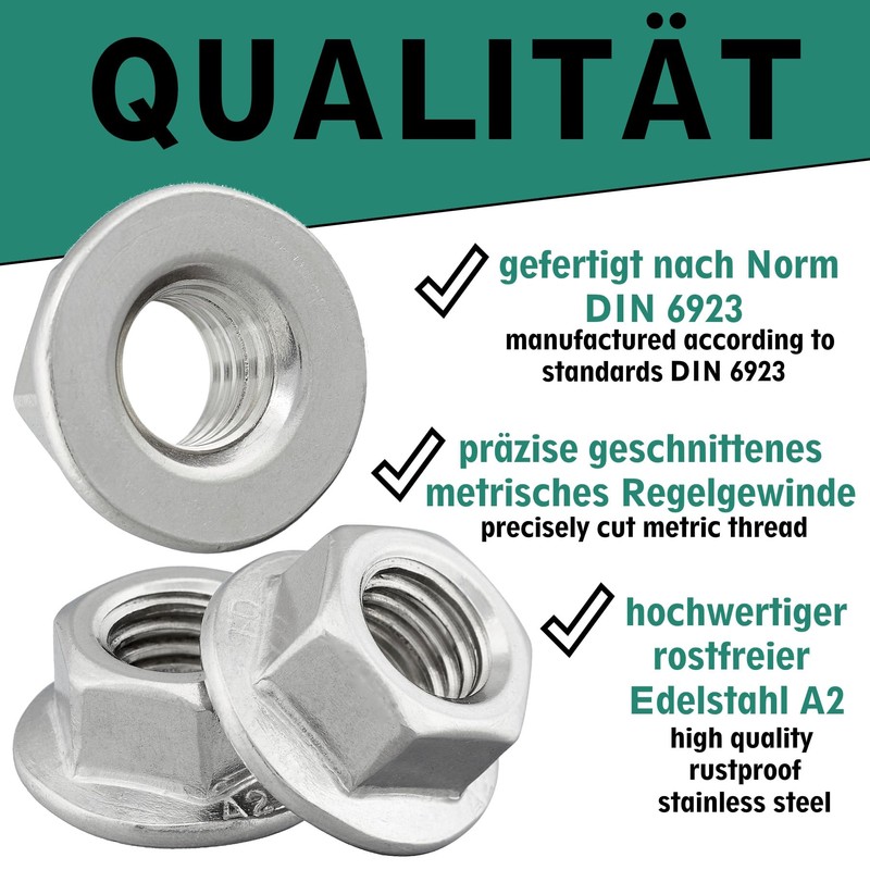 Flange Nut without Locking Toothing According to DIN 6923 /
