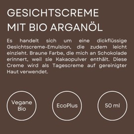 Argan Soul Revitalising Cream - 100% Organic and Natural Ingredients 50 ml