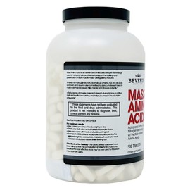 Beverly International Mass Amino Acids, 500 Tabs. Use Pre-Post Workout, with Meals, Essential for Muscle Recovery and Repair. Complete Amino Acid Profile