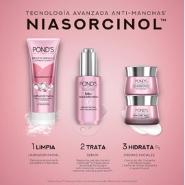 POND'S Bright Miracle Rutina Completa de 4 pasos con NIASORCINOL
