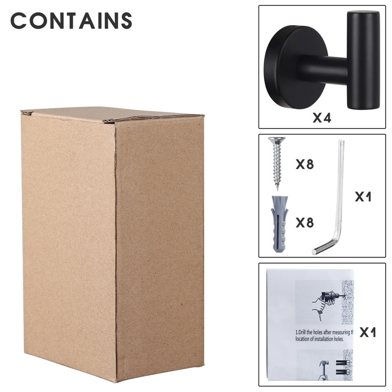 Homagic Towel Hooks Bathroom Coat Robe Wall Hook Heavy Duty