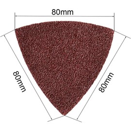 MACHSWON Triangular Sanding Paper,Triangle Oscillating Multi Tool,Hook and Loop Sanding Pads,40 Grits 15pcs