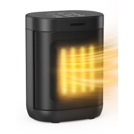 1500W Space Heaters for Indoor Use, PTC Ceramic Electric Heaters with 4 Modes, Tip-over & Overheat Protection, 59-95°F Digital Thermostat, 24H Timer, Fast Safety Heat, Great for Home Office