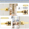 NIZADO Passage Door Handle Gold, Brushed Brass Door Handles Interior,