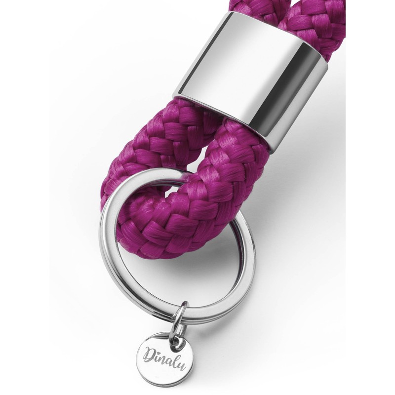 Key pendant with silver metal in maritime design made of