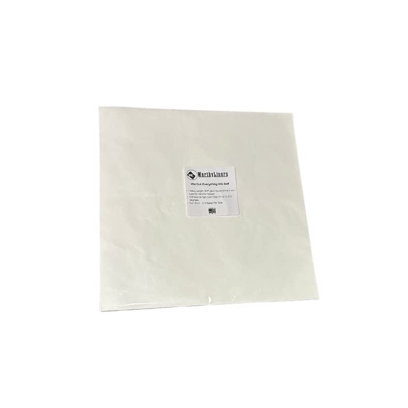 8x8 inch Sheets 35# Silicone Heavy Duty Treated Parchment Paper
