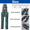 Tnisesm Wire Crimping Tool 26-10 AWG, Crimping Pliers with Stripper