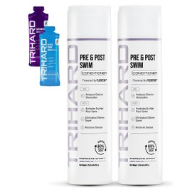 TRIHARD Pre & Post Swim Conditioner | Swimmers Conditioner | Pre Swim Hair Protection | Chlorine Removal Solution (Pack of 2)