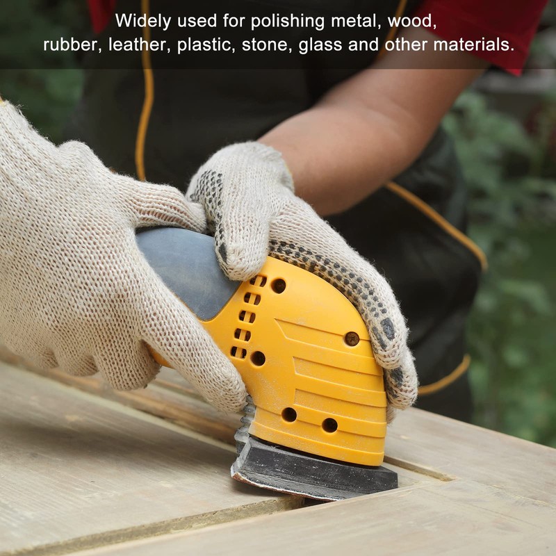 sourcing map Detail Sander Sandpaper, Triangular Sanding Paper, Hook and