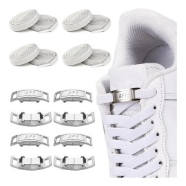 4 Pares Lazy Agujetas Sin Nudo Elásticas Hebilla