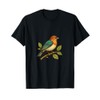 Songbird Realms – Retro Bird Illustration T-Shirt