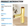 TAILONZ PNEUMATIC 16mm Brass 3-Way Tee Hose Barb Fitting（Pack of