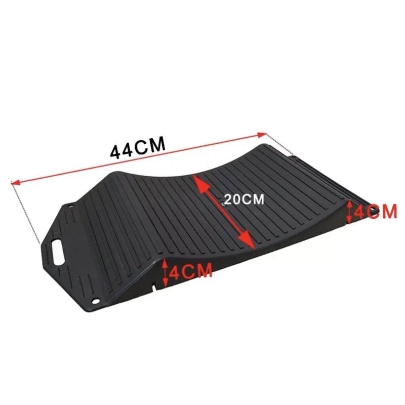 BLVD 4Pcs Black Portable Tire Saver Ramps Highly Visible for