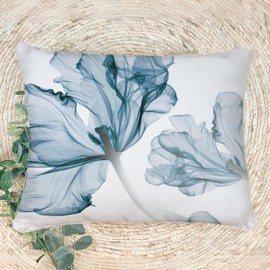 Sladjana Textured Modern Minimalist Pillow Cover with Creative Floral Print, Digital-Printed Square Cushion Cover for Living Room Sofa (20 * 28inch-03027)