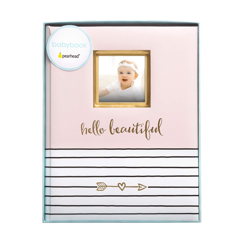 Pearhead Hello Beautiful Baby Memory Book, Milestone Journal, New Mum