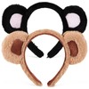 Baluue 2pcs Bear Ears Headband, Brown Mouse Ears Headband for