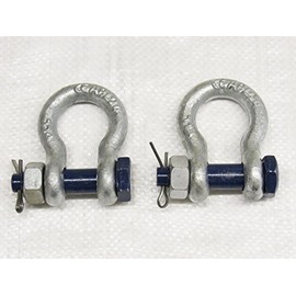 Safety Pin Bow Shackles X2-0.75 Ton