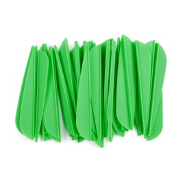 ELONG OUTDOOR 3 Inch Plastic Arrow Feathering Rubber Feathers Plastic Feathers DIY for Arrows Archery Arrows Carbon Arrows Vane for Archery Hunting Shooting - Pack of 50