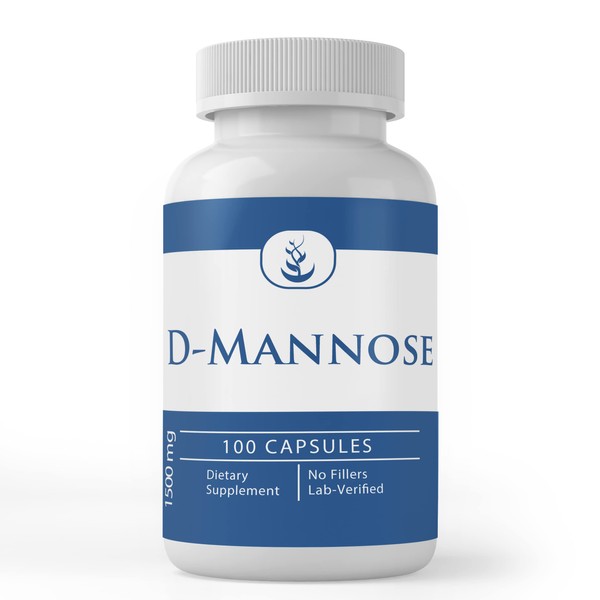 Pure Original Ingredients D-Mannose, (100 Capsules) Always Pure, No Additives Or Fillers, Lab Verified