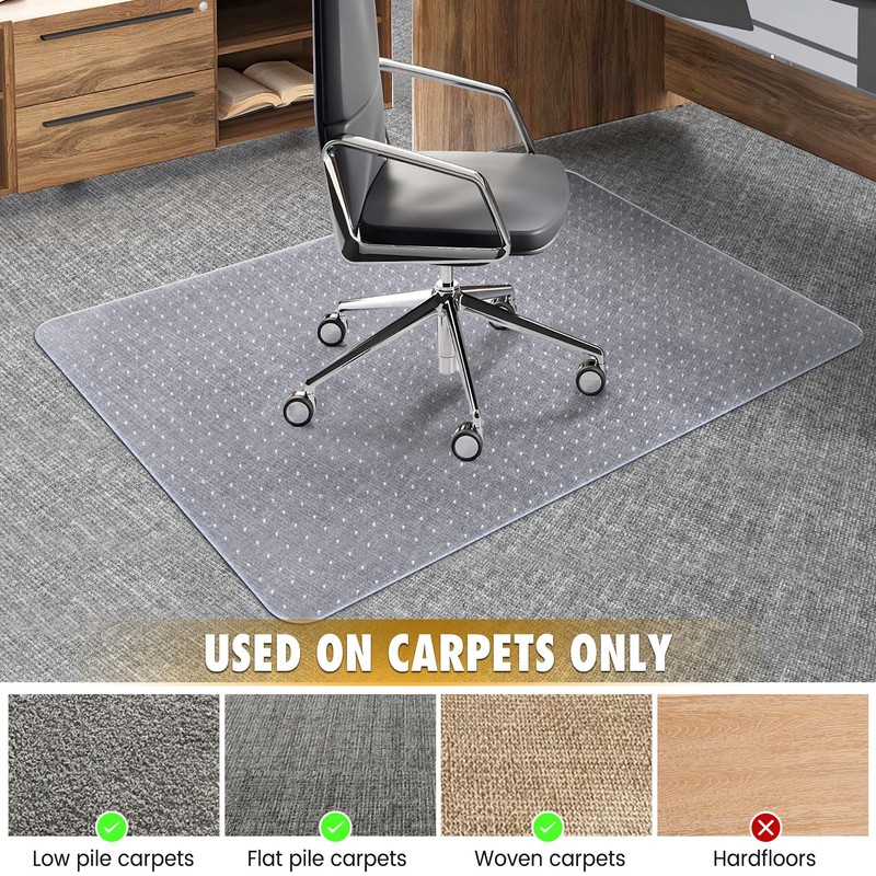 BesWin Office Chair Mat for Carpet, 32" x 48" Heavy