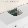 TEENFON Pedestal Sink Storage Cabinet with 2 Doors and Drawer,