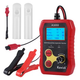 KAWISH Fuel Injector Tester Kit, Automotive GDI Injector Tester 12V Vehicle Fuel Injector Adapter Cleaner with LCD Display for Car Gasoline Tseter and Cleaning