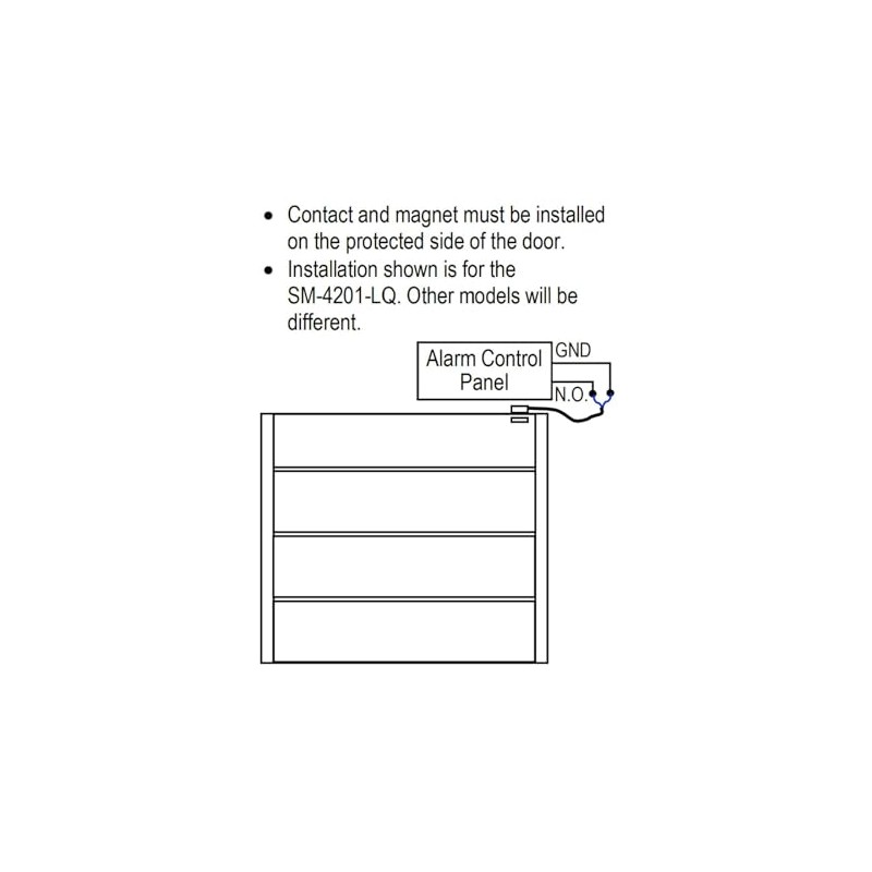 Seco-Larm SM-4201-L3Q Enforcer Track-Mount Overhead Door Magnetic Contact; 3" Gap;