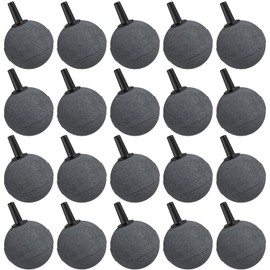 Moonorange 20 Pack 1.18 Inch Aquarium Air Stones, Long Lasting Aerator Oxygen Diffuser Aquarium Bubble Stone, Air Pump Accessories for Aquariums, Fish Tanks, Hydroponics, Ponds