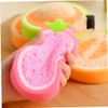 IWOWHERO 4pcs Kids Bath Sponges Fruit-Shaped Bath Tools for Baby