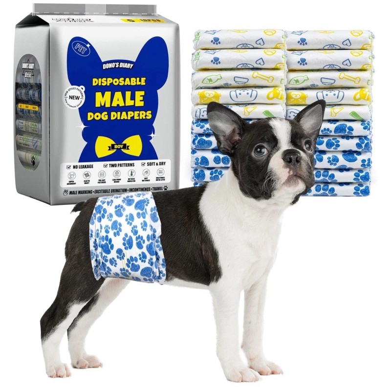 DONO’S DIARY Disposable Male Dog Diapers 10PCS Small DONO’S DIARY