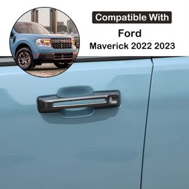 Aunginsy Exterior Door Handle Trim Cover Compatible with Ford Maverick 2022-2025 Ford Bronco Sport 2021-2025 Car Outside Door Handles Cover Scratches Protector Decorative Sticker ABS Accessories
