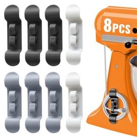 Cord Organizer for Kitchen Appliances, Appliance Cord Organizer, Cord Holder, Cord Keeper, Cord Wrapper for Appliances Stick on Mixers, Coffee Maker, Pressure Cooker (8 Packs)