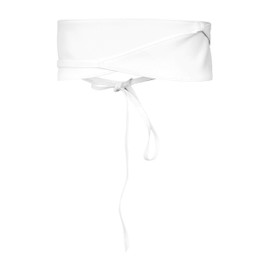 BlackButterfly Obi Waist Band Self Knot Tie Up Cinch Belt (White, S-M)