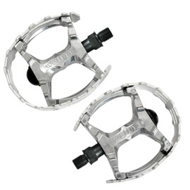 Wellgo Old School BMX MTB XC-II Bear Trap 1/2" Bicycle Pedals, Silver, WE2972